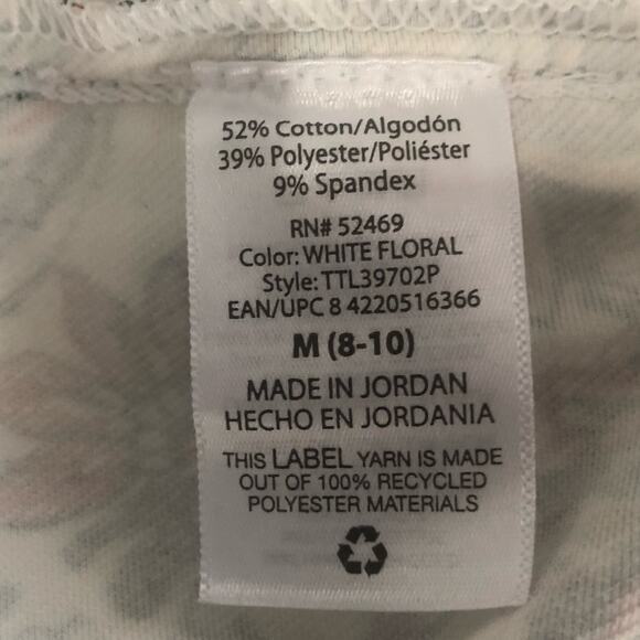 Time and Tru Womens White Floral Print Fitted Jegging M 8-10 Multicolored Floral - Picture 4 of 4